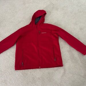 Columbia Men's Acsender II Softshell Red Hooded Jacket